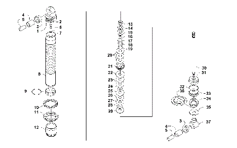 REAR SUSPENSION SHOCK ABSORBER ASSEMBLY [300013]