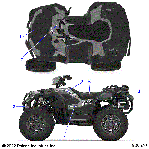 BODY, DECALS, GRAPHIC - A23SLZ95AK (900570)