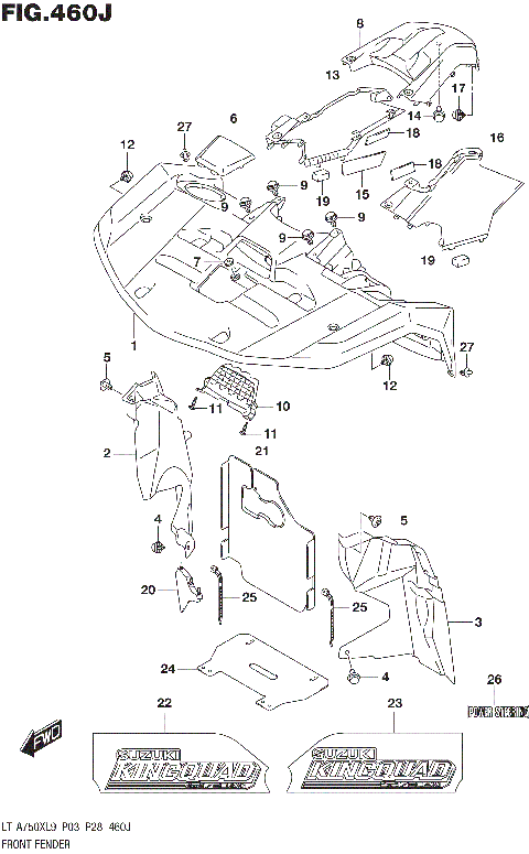 FRONT FENDER (LT-A750XPZL9 P33)