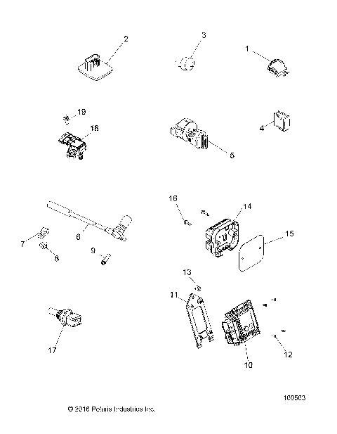 ELECTRICAL, SWITCHES, SENSORS and ECM - A16SDS57C2 (100563)