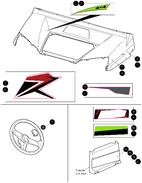 HOODSTEERING DECALS [302480]