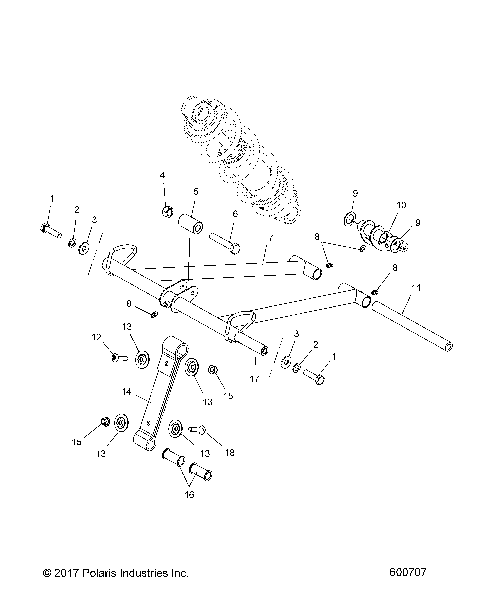 SUSPENSION, TORQUE ARM, FRONT - S21EFK6PS/6PE ALL OPTIONS (600707)