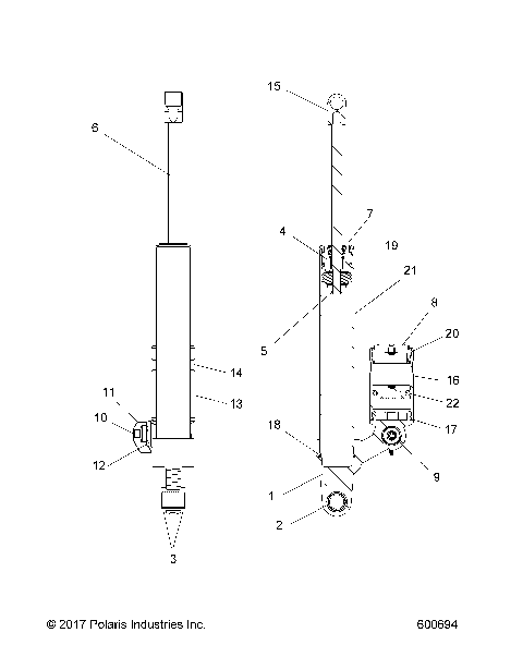SUSPENSION, SHOCK, REAR TRACK - S24FJE9FS/9FE (600694C)