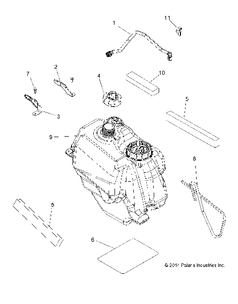 BODY, FUEL TANK ASM. - A15SWE57AA/AD (49ATVFUEL14570)