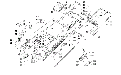 TUNNEL, REAR BUMPER, AND SNOWFLAP ASSEMBLY [103042]