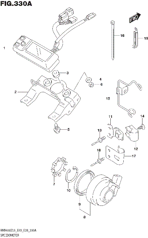 SPEEDOMETER (RMX450ZL9 E03)