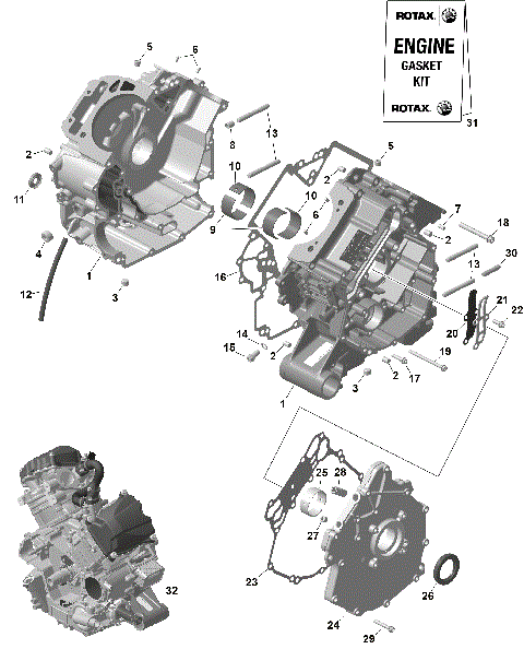 01- ROTAX - Crankcase