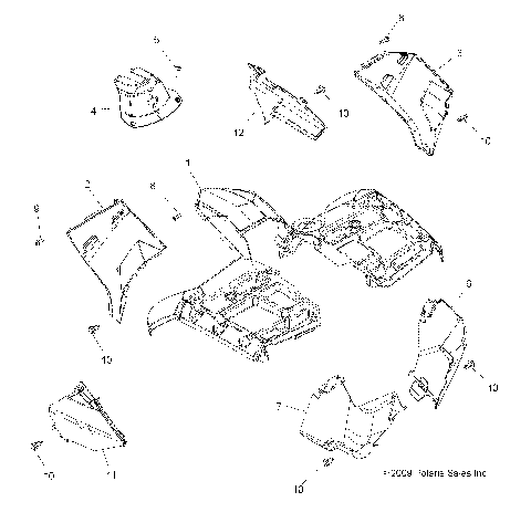 BODY, FRONT CAB - A10ZX55FX/FF (49ATVCAB10SPXP550)