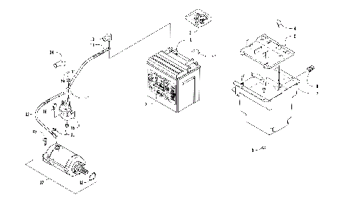 BATTERY AND STARTER MOTOR ASSEMBLY  [301508]