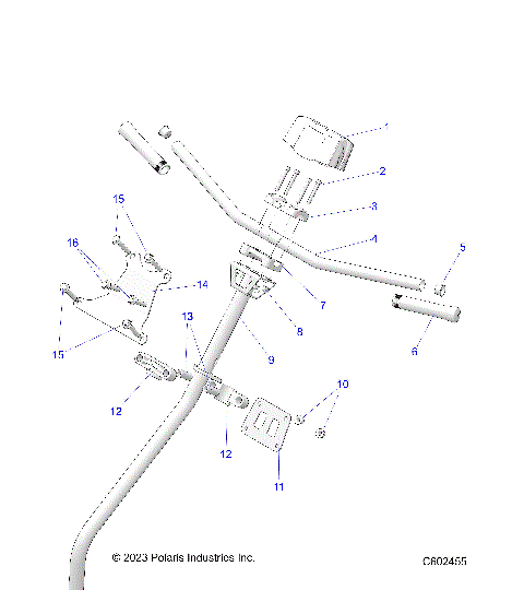 STEERING, H-BAR, STEERING POST, GRIPS - S24CBU5TSL (C602455)