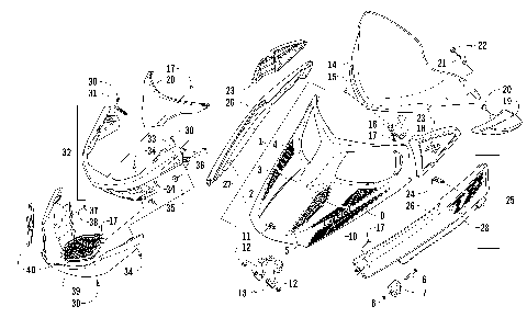 HOOD, WINDSHIELD, AND FRONT BUMPER ASSEMBLY [97797]