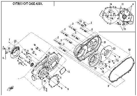 CVT CASE ASSY