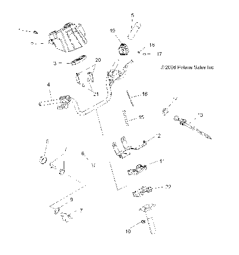 HANDLEBAR and CONTROLS - A07LB27AA/AC/LH27AA/AB/AC/AD/AL (49ATVHANDLEBAR07HAWK)