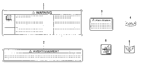 WARNING DECALS (S/N SV233-100001 & Up) [74941]