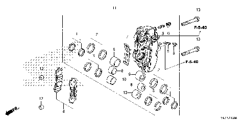 LEFT FRONT BRAKE CALIPER