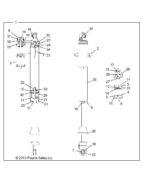 SUSPENSION, FRONT SHOCK - Z16VDE99FM/NM (49RGRSHOCKFRT14RZR1000)