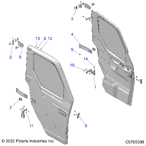 BODY, DOOR, FULL, MOUNTING - R22RRY99A9/AC/AM/AS/B9/BC/BM/BS/1A9/AC/AM/AS/B9/BC/BM/BS (C0705398)