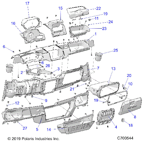 BODY, DASH RC - R19RSE99A (C700544)