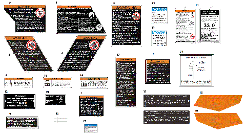 WARNING DECAL KITS (US)