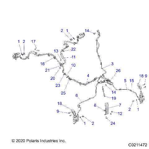 BRAKES, BRAKE LINES - A21SGE95FK/S95CK/S95FK/EK (C0211472)
