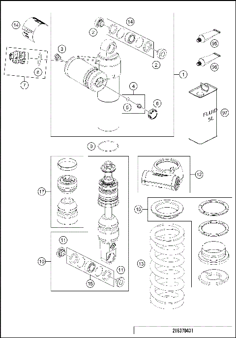 SHOCK ABSORBER DISASSEMBLED
