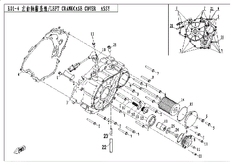 LEFT CRANKCASE COVER ASSY