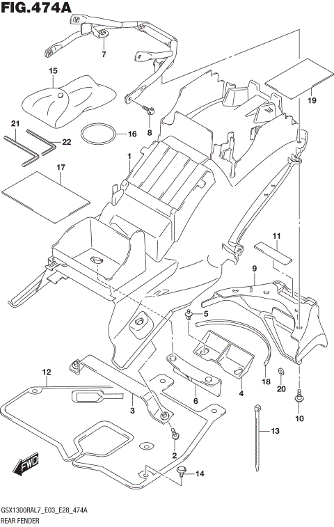 REAR FENDER (GSX1300RAL7 E03)