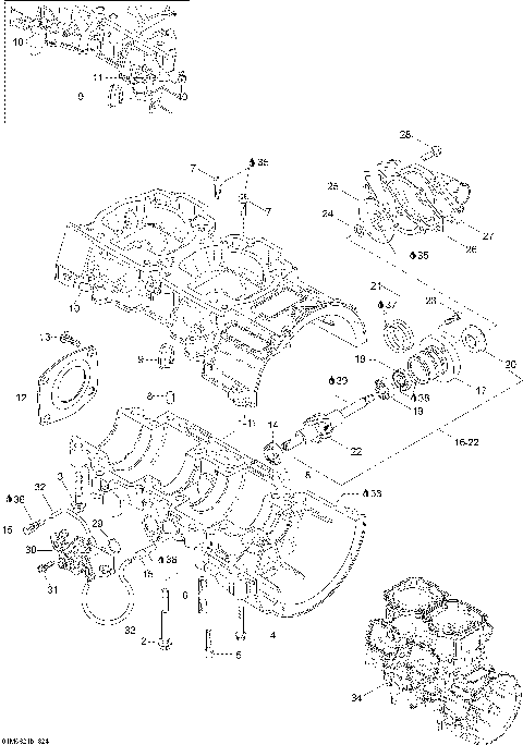 01- Crankcase (600HO SDI)