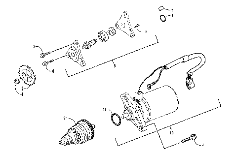 STARTER MOTOR AND OIL PUMP ASSEMBLIES [85091]