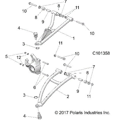 SUSPENSION, FRONT A-ARMS - A20SXE95KL/KR (C101358)