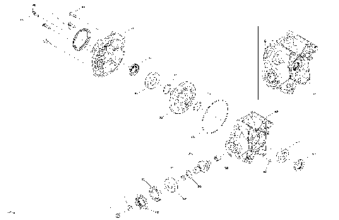 08- Drive, Rear Renegade - Rear Differential - Except Package XMR 1000R