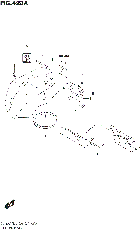 FUEL TANK COVER (DL1050RQ)