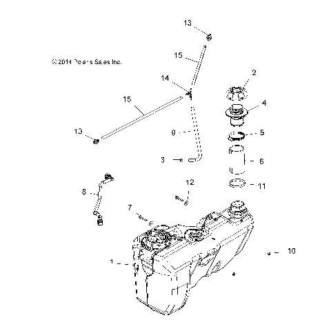 BODY, FUEL TANK - A16SXE85AS/AM/AB/A85A1/A2/A9 (49ATVFUEL15850SP)
