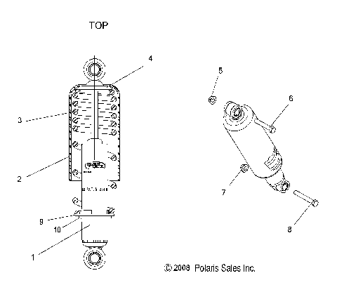 SUSPENSION, SHOCK, FRONT TRACK - S12SU4BEL (49SNOWSHOCKFRONT7041742)