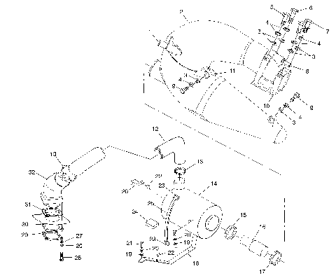 EXHAUST SYSTEM - I994590 (4951425142b005)