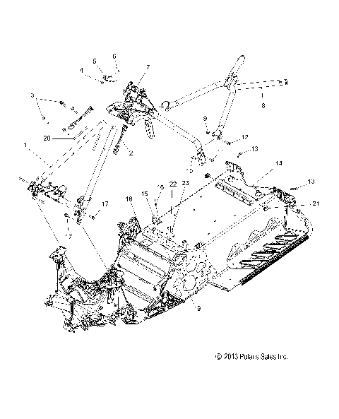 CHASSIS, CHASSIS ASM. and OVER STRUCTURE - S14BP8G/BV8G ALL OPTIONS (49SNOWCHASSISFRT214RUSH)