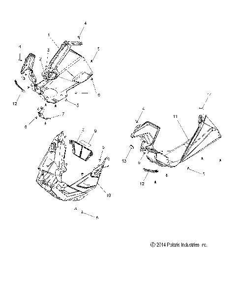 BODY, FENDERS AND NOSEPAN ASM. - S15DP8 ALL OPTIONS (49SNOWNOSEPAN15PROS)