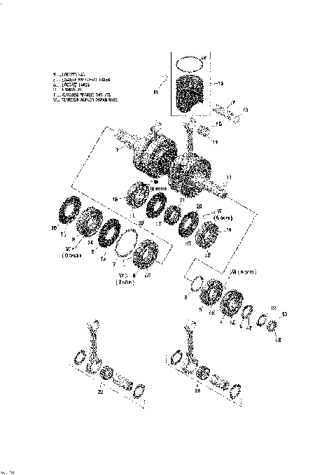 01- Crankshaft And Piston - 600 RS