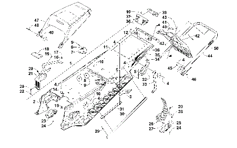 TUNNEL, REAR BUMPER, AND SNOWFLAP ASSEMBLY [103465]