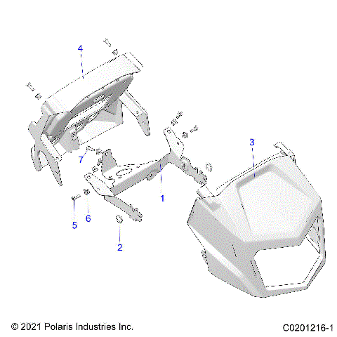 BODY, HEADLIGHT POD - A26SXR95AG (C0201216-1)