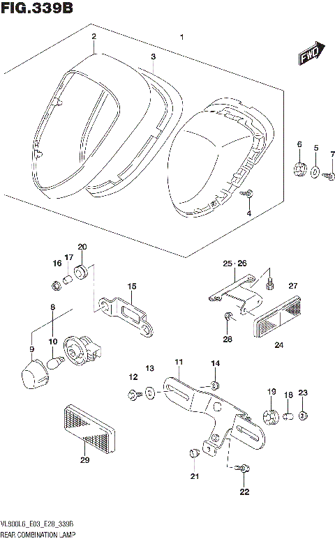REAR COMBINATION LAMP (VL800L6 E28)