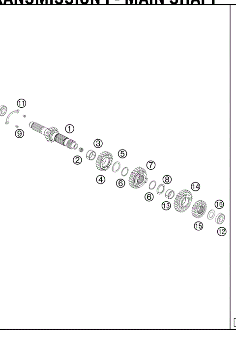 TRANSMISSION I - MAINSHAFT 