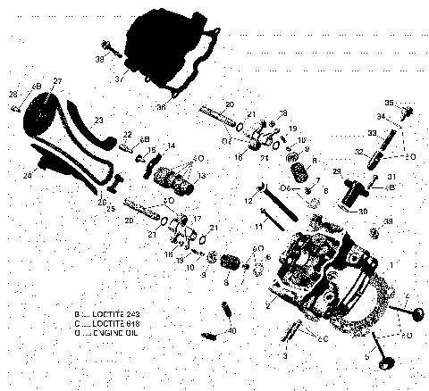 01- ROTAX - Cylinder Head, Front