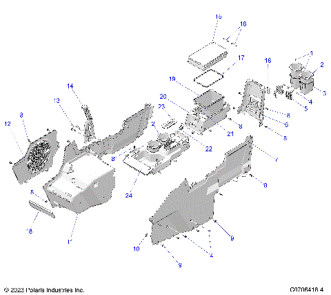 BODY, CENTER CONSOLE - G24GZW99A/99B (C0706416-4)