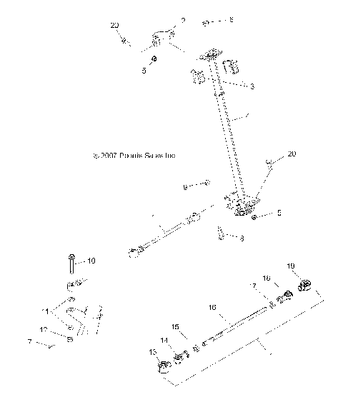 STEERING, STEERING POST - A08TN50EA (49ATVSTEERING08X2500QUAD)