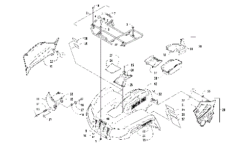 FRONT RACK, BODY PANEL, AND HEADLIGHT ASSEMBLIES [301742]