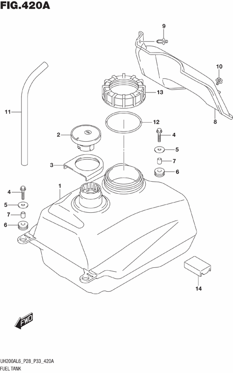 FUEL TANK (UH200AL6 P28)