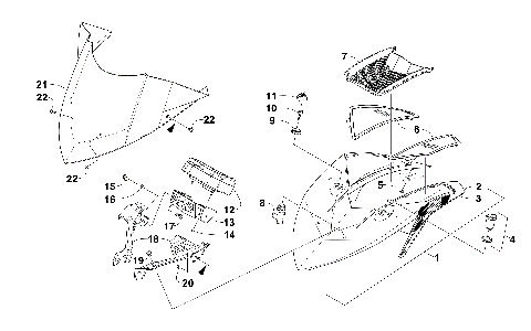 WINDSHIELD AND INSTRUMENTS ASSEMBLIES [101435]