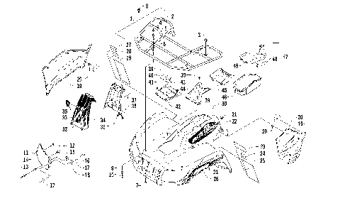 FRONT RACK, BODY PANEL, AND HEADLIGHT ASSEMBLIES [95767]
