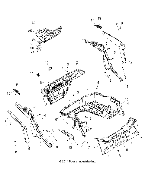 BODY, REAR RACK AND FENDERS - Z17VA/E/X87 ALL OPTIONS (49RGRRACKMTG15Z90050)